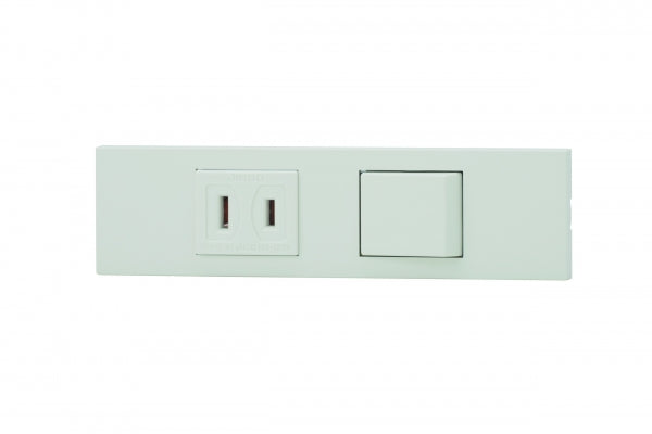 KAG-2521｜NKシリーズ家具・機器用コンセント+4路スイッチセット (PW色) 家具・機器用 PW色