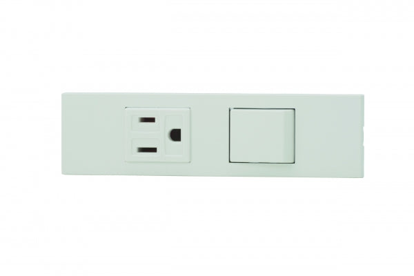 KAG-2527｜NKシリーズ家具・機器用接地コンセント＋3路スイッチセット (PW色) 家具・機器用 PW色
