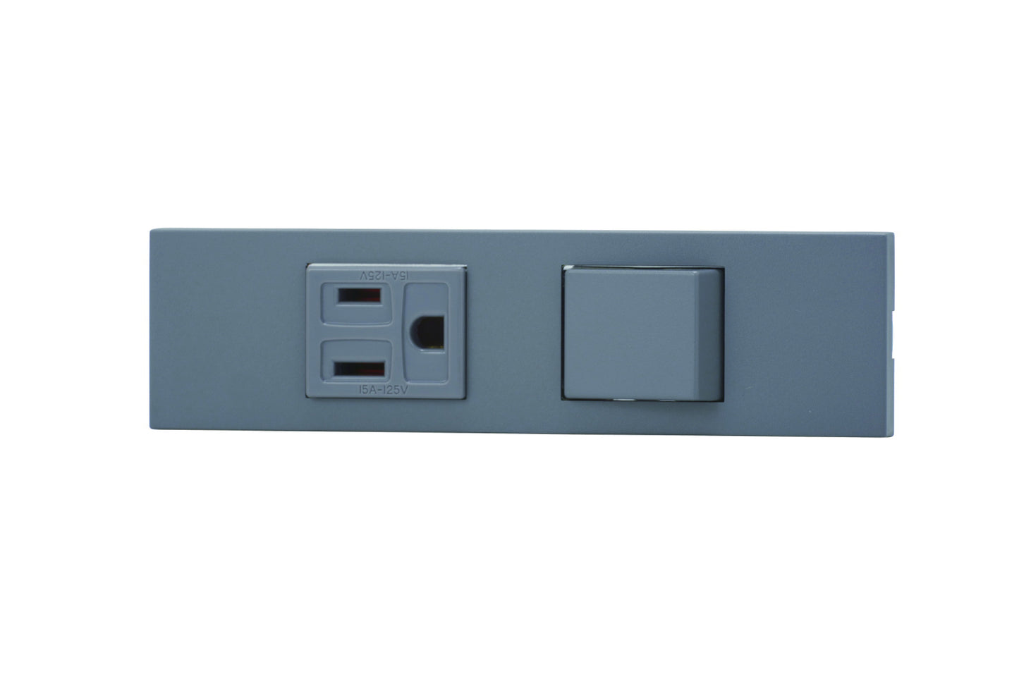 KAG-2528｜NKシリーズ家具・機器用接地コンセント＋3路スイッチセット (SG色) 家具・機器用 ソリッドグレー