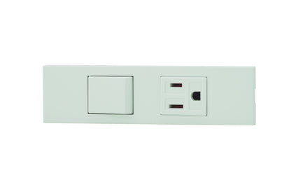 KAG-2530｜NKシリーズ家具・機器用4路スイッチ＋接地コンセントセット (PW色) 家具・機器用 PW色