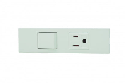 KAG-2530｜NKシリーズ家具・機器用4路スイッチ＋接地コンセントセット (PW色) 家具・機器用 PW色