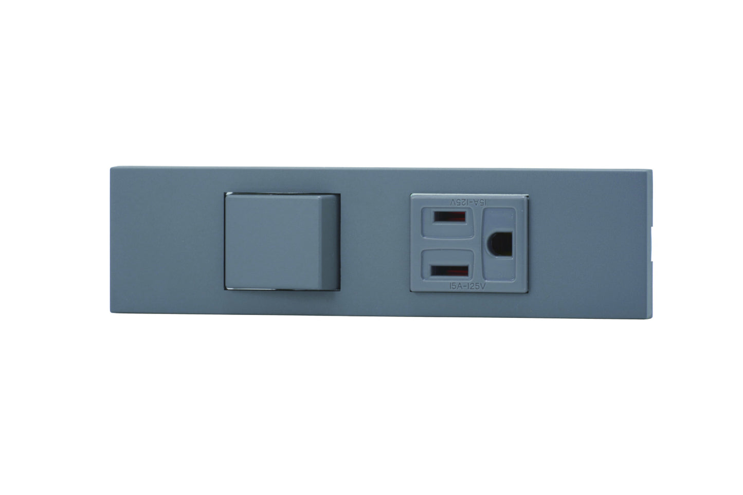 KAG-2531｜NKシリーズ家具・機器用4路スイッチ＋接地コンセントセット (SG色) 家具・機器用 ソリッドグレー