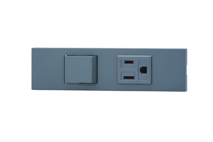 KAG-2531｜NKシリーズ家具・機器用4路スイッチ＋接地コンセントセット (SG色) 家具・機器用 ソリッドグレー