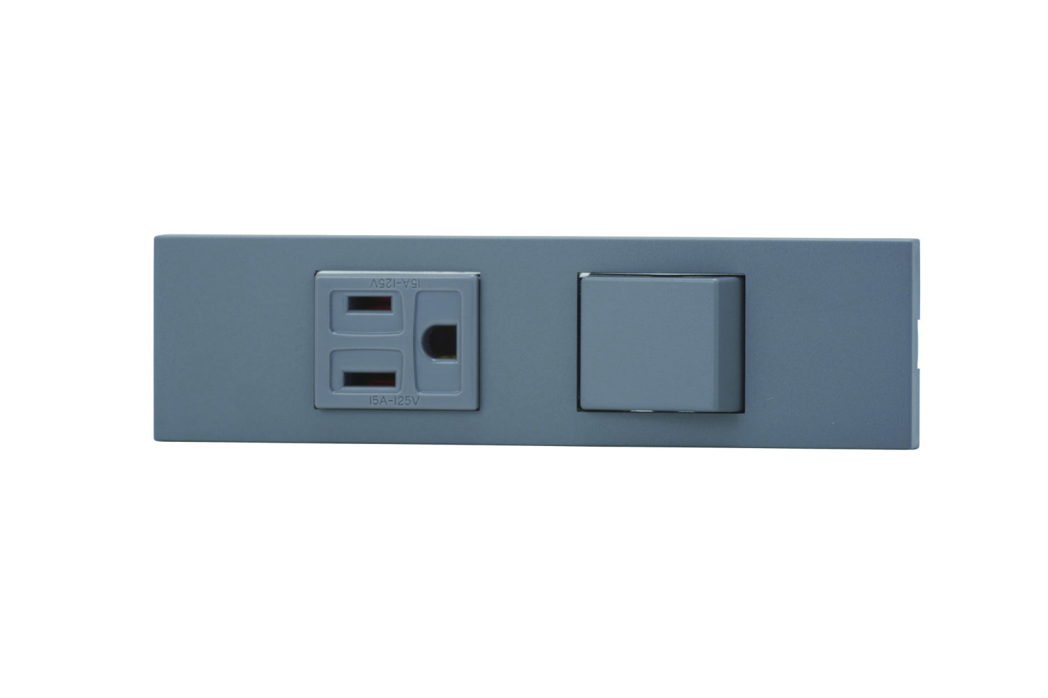 KAG-2534｜NKシリーズ家具・機器用接地コンセント＋4路スイッチセット (SG色) 家具・機器用 ソリッドグレー