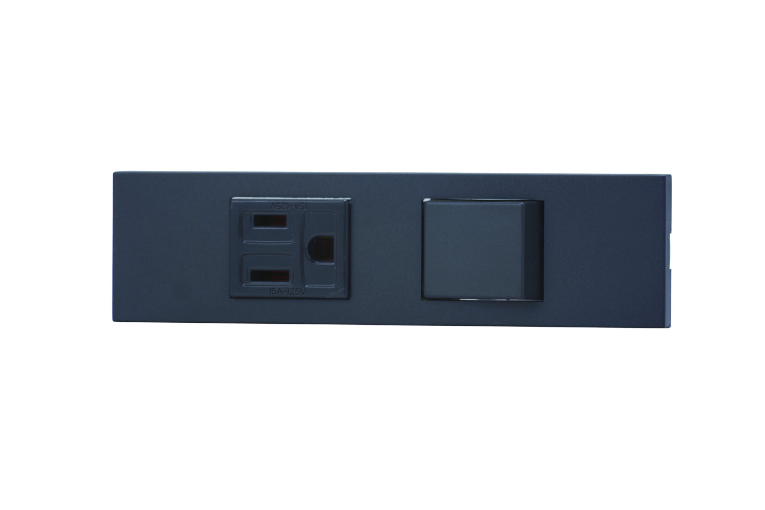 KAG-2535｜NKシリーズ家具・機器用接地コンセント＋4路スイッチセット (SB色) 家具・機器用 ソフトブラック