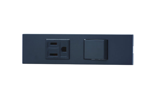 KAG-2535｜NKシリーズ家具・機器用接地コンセント＋4路スイッチセット (SB色) 家具・機器用 ソフトブラック