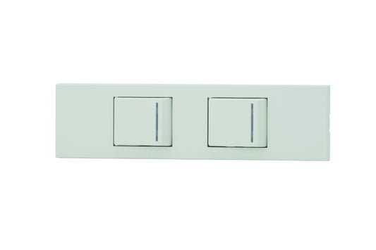 KAG-2536｜NKシリーズ家具・機器用3路+3路ガイドランプ付き
スイッチセット (PW色) 家具・機器用 ガイドランプ付 PW色