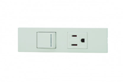 KAG-2539｜NKシリーズ家具・機器用3路ガイドランプ付き
スイッチ＋接地コンセントセット (PW色) 家具・機器用 ガイドランプ付 PW色