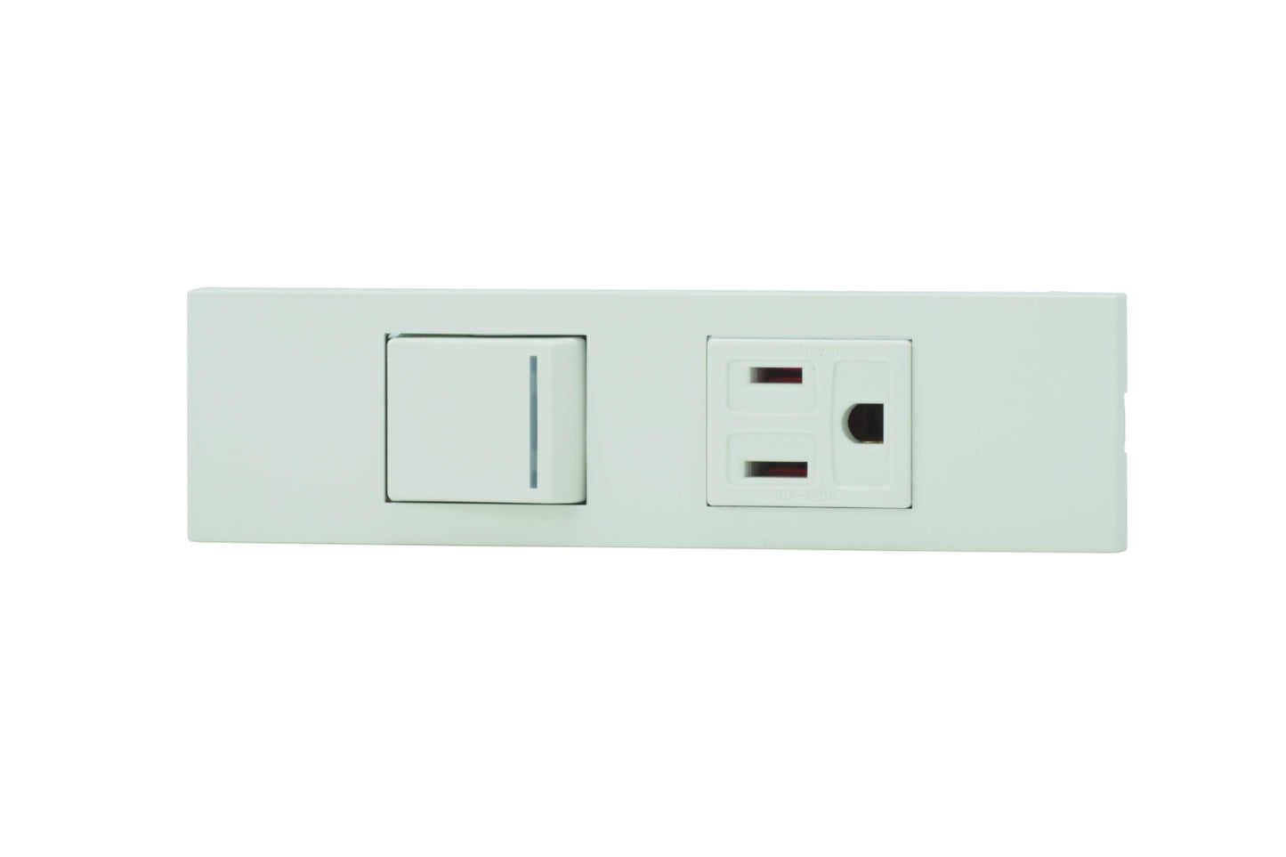 KAG-2539｜NKシリーズ家具・機器用3路ガイドランプ付き
スイッチ＋接地コンセントセット (PW色) 家具・機器用 ガイドランプ付 PW色