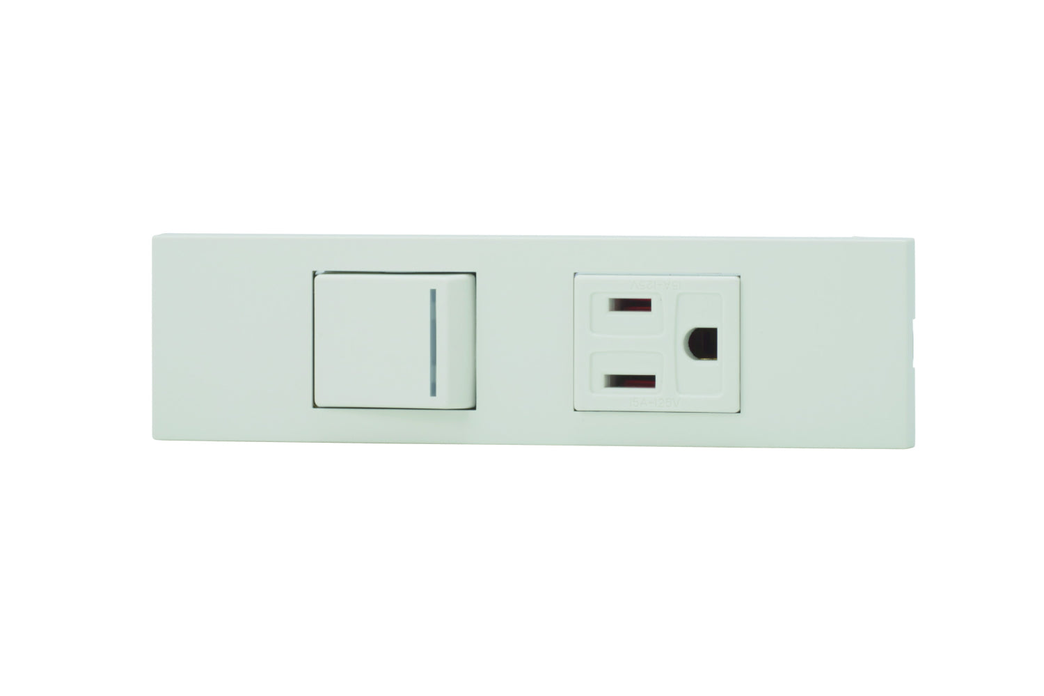 KAG-2539｜NKシリーズ家具・機器用3路ガイドランプ付き
スイッチ＋接地コンセントセット (PW色) 家具・機器用 ガイドランプ付 PW色