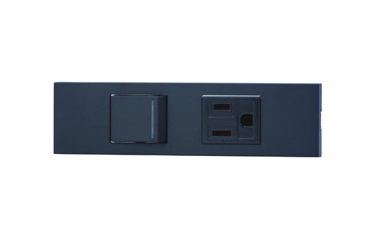 KAG-2541｜NKシリーズ家具・機器用3路ガイドランプ付き
スイッチ＋接地コンセントセット (SB色) NK 家具・機器用 ガイドランプ付 SB色