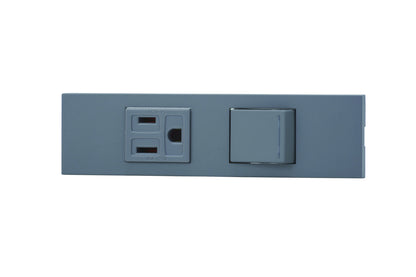 KAG-2543｜NKシリーズ家具・機器用接地コンセント＋3路ガイドランプ付きスイッチセット (SG色) NK 家具・機器用 ガイドランプ付 SG色