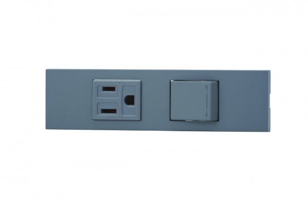 KAG-2543｜NKシリーズ家具・機器用接地コンセント＋3路ガイドランプ付きスイッチセット (SG色) NK 家具・機器用 ガイドランプ付 SG色
