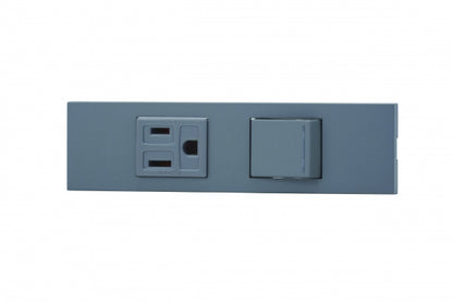 KAG-2543｜NKシリーズ家具・機器用接地コンセント＋3路ガイドランプ付きスイッチセット (SG色) NK 家具・機器用 ガイドランプ付 SG色