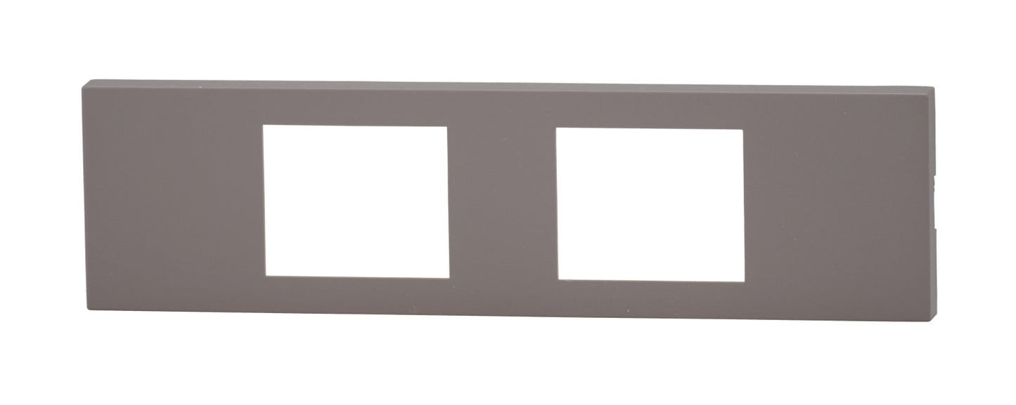 NKPN-2UP-SG｜NKシリーズ家具・機器用プレート 2個口 (SG色) NKシリーズ ソリッドグレー