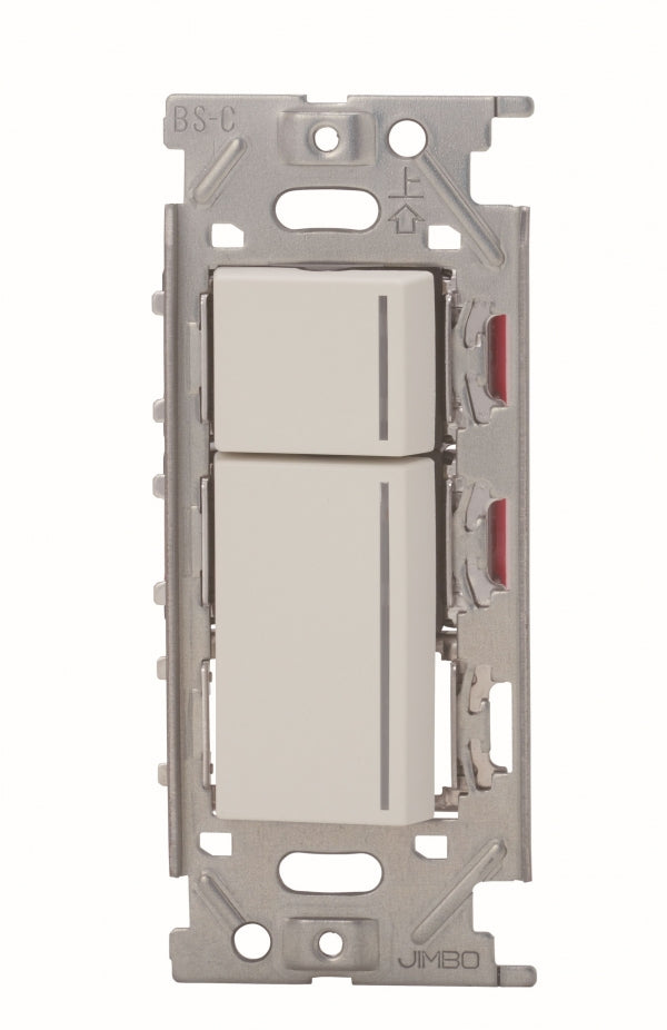 神保電器　NKシリーズ配線器具 3路ガイド・チェックランプ付きスイッチシングルセット 0.5A 125V ソリッドグレー　NKW01013SG ※受注生産品 神保電器 ＮＫシリーズ配線器具 ３路ガイドランプ付きスイッチ（上段