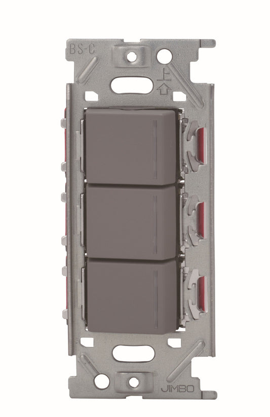 NKW03009SG｜NKシリーズ 3路・3路・3路ガイドランプ付きスイッチトリプルセット (SG色) NKシリーズ ガイドランプ付 ソリッドグレー
