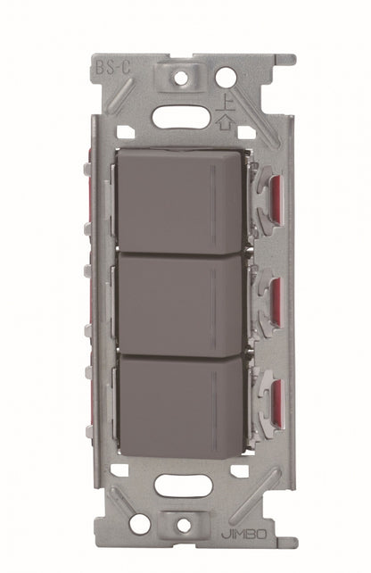 NKW03009SG｜NKシリーズ 3路・3路・3路ガイドランプ付きスイッチトリプルセット (SG色) NKシリーズ ガイドランプ付 ソリッドグレー