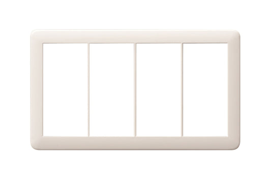 NWP-4｜Jワイドスリム スイッチプレート 4連用 (PW) 4連用 Jワイドスリム