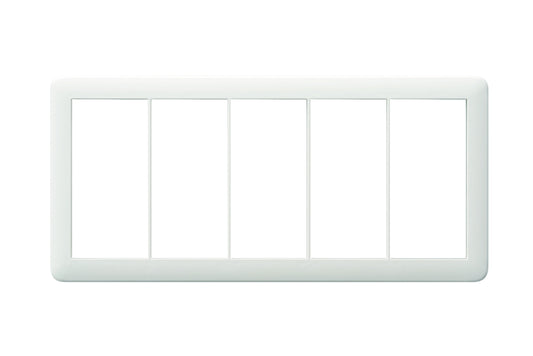 NWP-5｜Jワイドスリム スイッチプレート 5連用 (PW) 5連用 Jワイドスリム