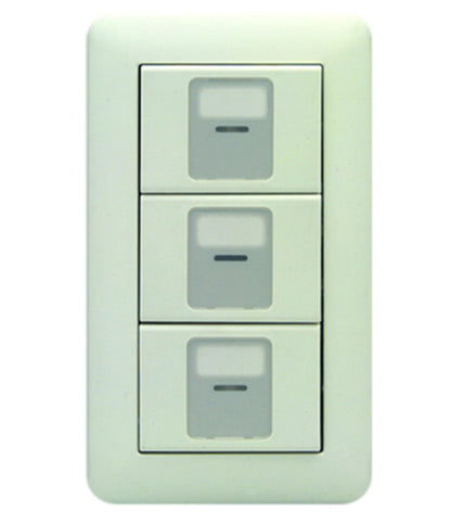WJHM03002PW｜1連3個用 (マーク付片切スイッチガイド用) 1連3個用 (マーク付片切SWガイド用) PW色
