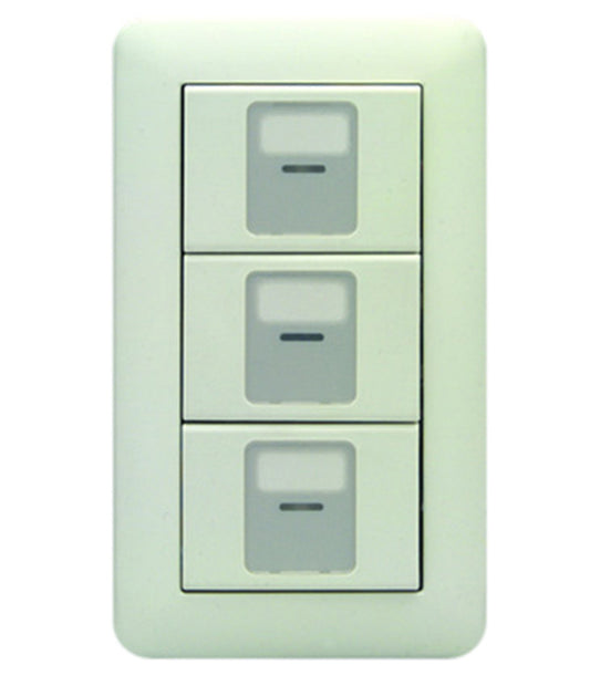 WJHM03002PW｜1連3個用 (マーク付片切スイッチガイド用) 1連3個用 (マーク付片切SWガイド用) PW色