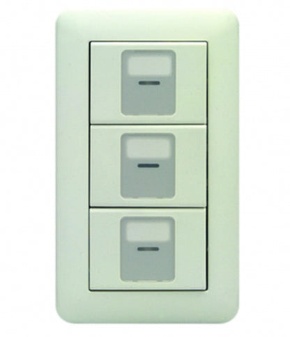 WJHM03002PW｜1連3個用 (マーク付片切スイッチガイド用) 1連3個用 (マーク付片切SWガイド用) PW色