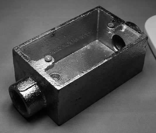 K281S｜角型露出スイッチボックス 1個用2方出 28 HDZ