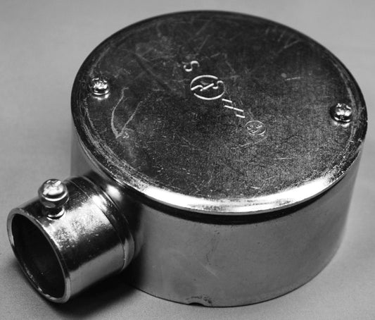 NM311S｜ネジナシ丸型露出ボックス 1方出 31 鋼板製