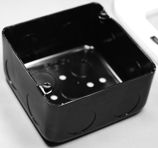 OBM54B-2｜中四角深型アウトレットBOX 102×54 KO22-22(黒)