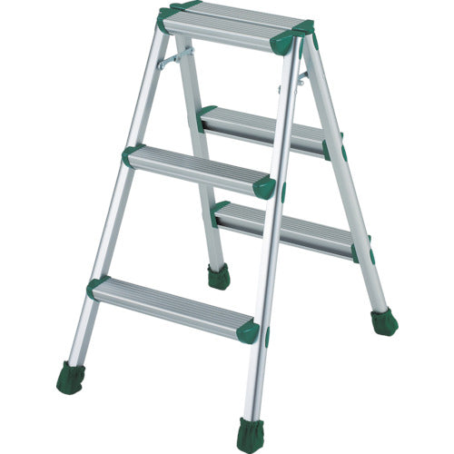 2537486｜アルミ製踏台 軽作業用・脚カバー付 3段