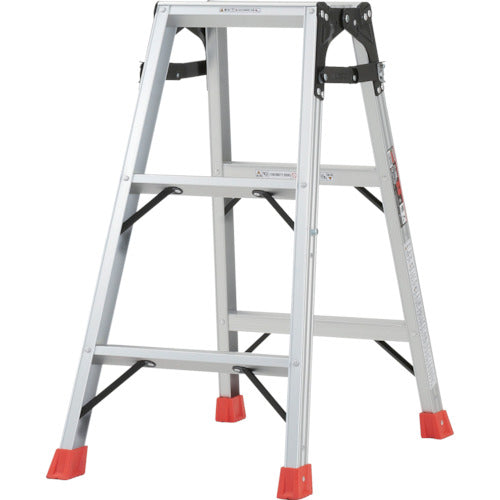 5123666｜はしご兼用脚立 アルミ合金製 脚カバー付 高さ0.81m