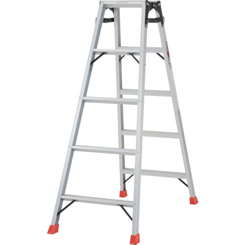 5123682｜はしご兼用脚立 アルミ合金製 脚カバー付 高さ1.40m