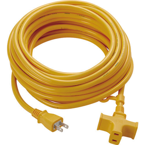 3265854｜3個口ソフトタイプ延長コード イエロー