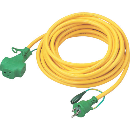 2562731｜トリプルポッキン延長コード 黄 10m