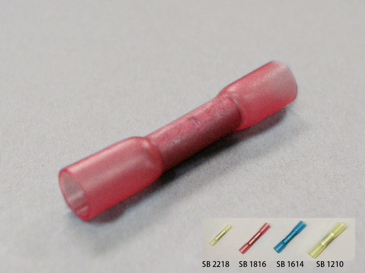 SB 1816｜防水形圧着スリーブ 18-16 赤透明