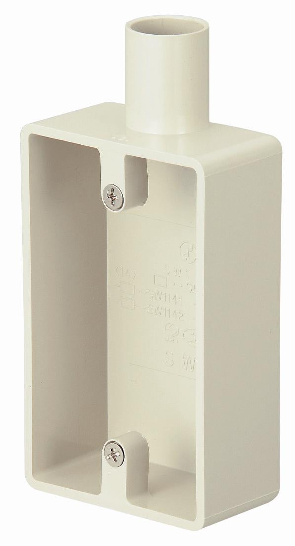 SW1161JHW｜ビニール 露出スイッチBOX 1個用1方出16 アイボリー