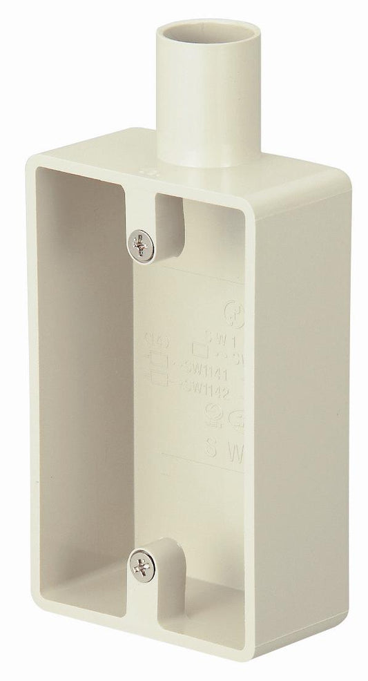 SW1161JHW｜ビニール 露出スイッチBOX 1個用1方出16 アイボリー