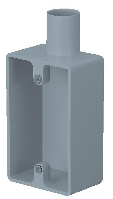 SW1221GHW｜ビニール 露出スイッチBOX 1個用1方出22 グレー