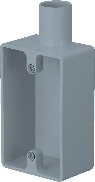 SW1221GHW｜ビニール 露出スイッチBOX 1個用1方出22 グレー