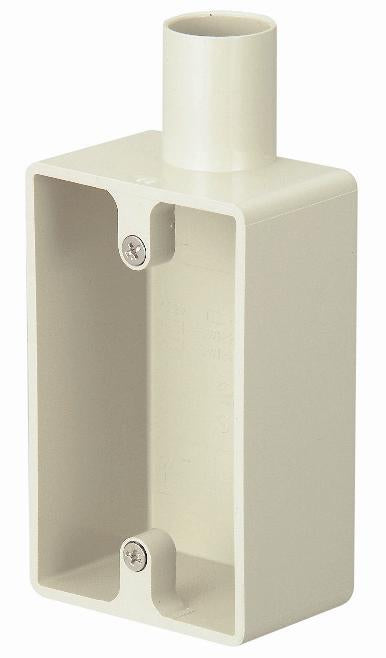 SW1221JHW｜ビニール 露出スイッチBOX 1個用1方出22 アイボリー