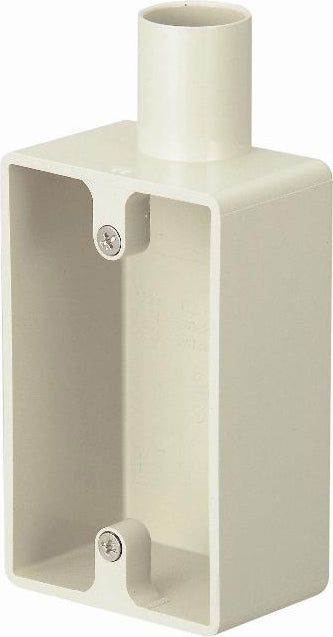 SW1221JHW｜ビニール 露出スイッチBOX 1個用1方出22 アイボリー