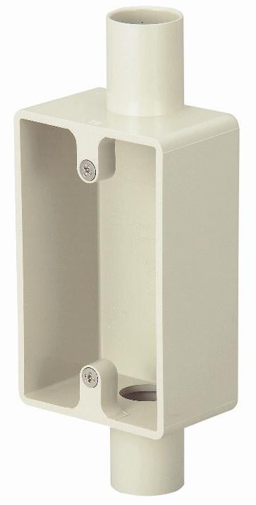 SW1222JHW｜ビニール 露出スイッチBOX 1個用2方出22 アイボリー