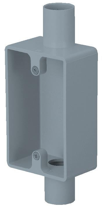 SW1281GHW｜ビニール 露出スイッチBOX 1個用1方出28 グレー