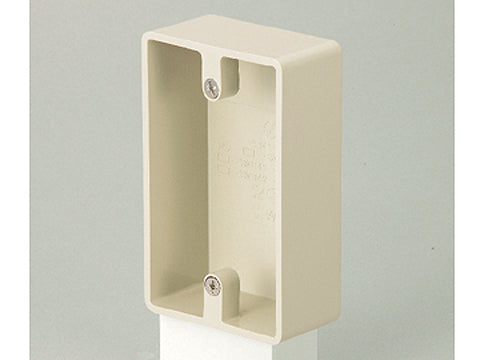 SW140JHW｜ビニール 露出スイッチBOX 1個用方出ナシ 浅アイボリー