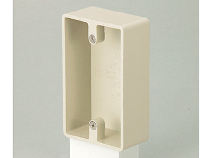 SW140JHW｜ビニール 露出スイッチBOX 1個用方出ナシ 浅アイボリー