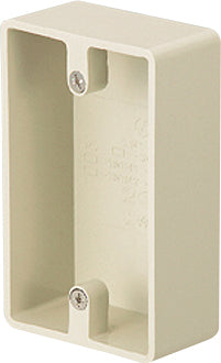 SW150JHW｜ビニール 露出スイッチBOX 1個用方出ナシ 深アイボリー