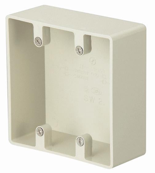SW250NJHW｜ビニール 露出スイッチBOX 2個用方出ナシ アイボリー