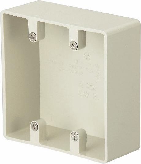 SW250NJHW｜ビニール 露出スイッチBOX 2個用方出ナシ アイボリー