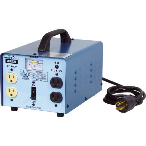 TB-300D｜降圧トランス 単200V 100.115V 3KVA